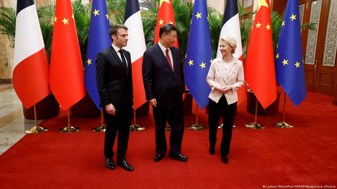 Takim tripalesh: Macron, von der Leyen dhe Xi Jinping