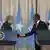 El Secretario General de la ONU, Antonio Guterres (izquierda) junto al presiden de Somalia, Hassan Sheikh Mohamud, durante su encuentro en Mogadiscio.