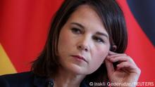 FILE PHOTO: German Foreign Minister Annalena Baerbock attends a news conference following talks with Georgian Foreign Minister Ilia Darchiashvili in Tbilisi, Georgia, March 24, 2023. REUTERS/Irakli Gedenidze/File Photo