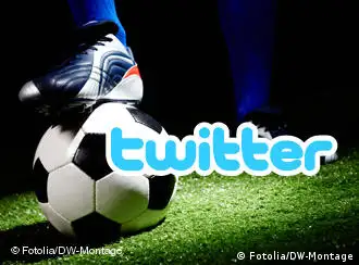 Symbolbild Fußball Twitter DW-Grafik: Olof POck Quelle Fotolia/DW-Montage