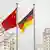 Chinese and German flags in Beijing