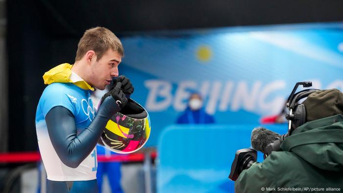 Vladyslav Heraskevych bei den Olympischen Winterspielen 2022 in Peking Vladyslav Heraskevych bei den Olympischen Winterspielen 2022 in Peking