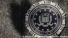 Federal Bureau Of Investigation emblem is seen on the headquarters building in Washington D.C., United States, on October 20, 2022. (Photo by Beata Zawrzel/NurPhoto)
