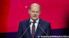 16/04/2023 German Chancellor Olaf Scholz delivers a speech during the opening ceremony of the annual industry trade fair Hannover Messe in Hanover, Germany April 16, 2023. REUTERS/Fabian Bimmer