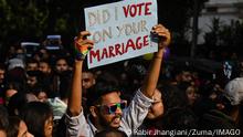January 8, 2023, New Delhi, India: A Participant holds a placard during Delhi Queer Pride march, a event demanding equal rights for LGBTQ community. New Delhi India - ZUMAj168 20230108_zip_j168_004 Copyright: xKabirxJhangianix