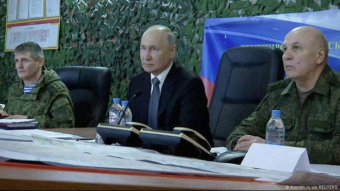 Ukraine Krieg | Russlands Präsident Wladimir Putin besucht die Region Cherson