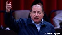  December 14, 2022, In this file photo taken on December 14, 2022, Nicaraguan president Daniel Ortega delivers a speech during the extraordinary session of the National Assembly of People's Power of Cuba in commemoration of the 18th anniversary of the creation of ALBA-TCP at the Convention Palace in Havana. - Nicaragua on April 18, 2023, said it had withdrawn diplomatic approval for designated EU ambassador Fernando Ponz following insolent criticism over what the bloc called systemic repression in the Central American country. (Photo by YAMIL LAGE / POOL / AFP)