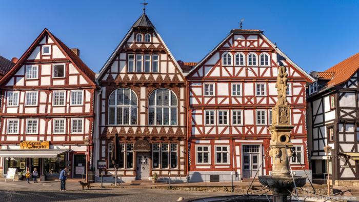 Coloridos edificios de madera de Fritzlar.