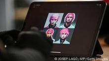 This photo illustration taken on January 31, 2023 shows an artificial intelligence (AI) manga artist, who goes by the name Rootport, wearing gloves to protect his identity, demonstrating how he produces AI manga during an interview with AFP in Tokyo. - The author of a sci-fi manga about to hit shelves in Japan admits he has absolutely zero drawing talent, so turned to artificial intelligence to create the dystopian saga.
All the futuristic contraptions and creatures in Cyberpunk: Peach John were intricately rendered by Midjourney, a viral AI tool that has sent the art world into a spin, along with others such as Stable Diffusion and DALL-E 2. (Photo by Richard A. Brooks / AFP) / TO GO WITH: Japan-tech-culture-manga-AI, FOCUS by Tomohiro OSAKI (Photo by RICHARD A. BROOKS/AFP via Getty Images)