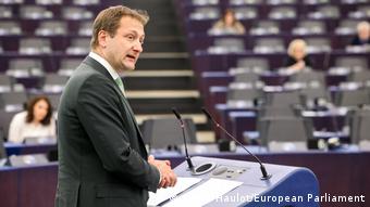 Christopher Hansen, eurodiputado luxemburgués de la bancada conservadora, ponente del informe sobre Deforestación en la Eurocámara, Estrasburgo, 17.04.2023
