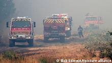 19/07/2022 FILE - Firefighters in a burning pine forest in La Teste de Buch, near Arcachon, southwestern France, Tuesday, July 19, 2022. Europeans, particularly in the south of the continent, are being subjected to more heat stress during the summer months as climate change causes longer periods of extreme weather, a new study published Thursday, April 20, 2023 shows. (AP Photo/Bob Edme, File)