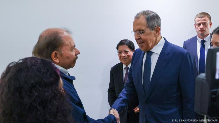 El presidente de Nicaragua, Daniel Ortega, y Lavrov se reunieron en Managua (19.04.2023)