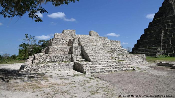 Pirámide en la zona arqueológica de Moral-Reforma.