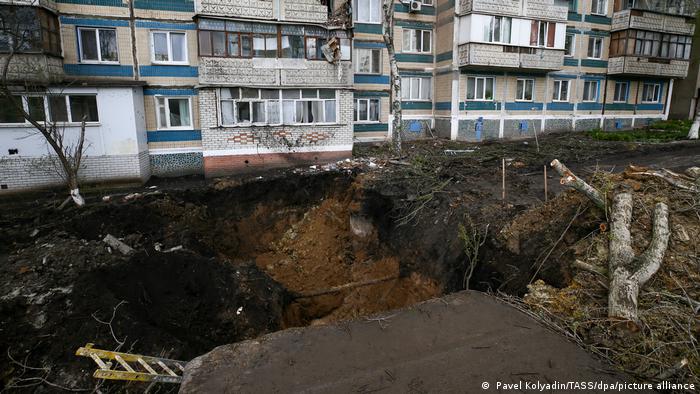 Ukraine Wohnhäuser wegen Explosionsgefahr in Belgorod evakuiert