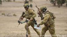 09.05.2019+++ An Australian Army soldier runs with a EF88 Austyer rifle during Exercise Chong Ju at the Puckapunyal Military Area on May 09, 2019 in Seymour, Australia. Exercise Chong Ju is an annual live fire training exercise and firepower demonstration at the Australian Army's Combined Arms Training Centre showcasing Army as a versatile, decisive force. (Photo by Scott Barbour/Getty Images)