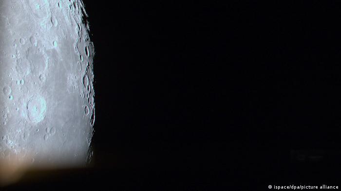 La superficie lunar vista desde el módulo de aterrizaje de la misión japonesa Hakuto-R el pasado 14 de abril.