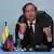 El presidente de Colombia, Gustavo Petro, dando declaraciones en una conferencia.