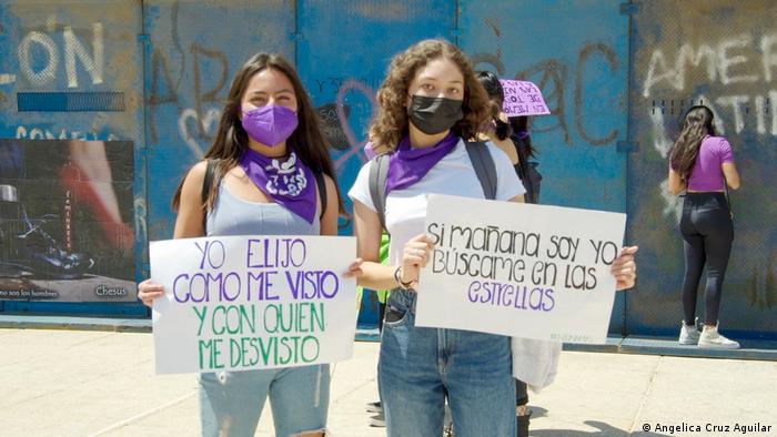 Protestas en Ciudad de México contra los feminicidios.