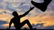 Silhouette of a big foot stepping on a smaller person Silhouette of a big foot stepping on a smaller person