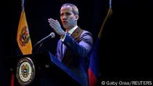 26.1.2023, Caracas, Venezuela, FILE PHOTO: Venezuelan opposition leader Juan Guaido delivers his accountability speech at a theater in Caracas, Venezuela, January 26, 2023. REUTERS/Gaby Oraa/File Photo