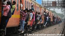 April 28, 2023, Ghaziabad, Uttar Pradesh, India: People travel in an overcrowded train at a railway station in Ghaziabad, Uttar Pradesh, on the outskirts of New Delhi, India on April 28, 2023. India will be the worldÃ¢â¬â¢s most populous country by the end of this month, eclipsing an aging China, the United Nations said on Monday. (Credit Image: Â© Kabir Jhangiani/ZUMA Press Wire