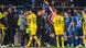 Edin Terzic and Sebastian Kehl are reprimanded by referee Sascha Stegemann. Edin Terzic and Sebastian Kehl are reprimanded by referee Sascha Stegemann.