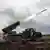 The Ukrainian army fires grad shells with a BM-21 at its position in the direction of Bakhmut 