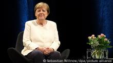 29/04/2023**Die frühere Bundeskanzlerin Angela Merkel bei einer Veranstaltung im Rahmen der Leipziger Buchmesse auf einer Bühne im Schauspiel Leipzig. Auf dem Frühjahrstreffen der Verlagsbranche präsentieren rund 2000 Aussteller aus 40 Ländern ihre Neuheiten.