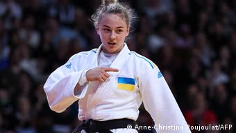 Die ukrainische Judoka Daria Bilodid bei einem Turnier in Frankreich
