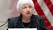 A closeup of US Treasury Secretary Janet Yellen at a podium with an American flag in the background A closeup of US Treasury Secretary Janet Yellen at a podium with an American flag in the background
