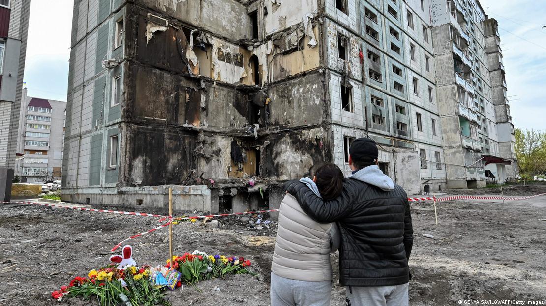 Uništena zgrada u Ukrajini 