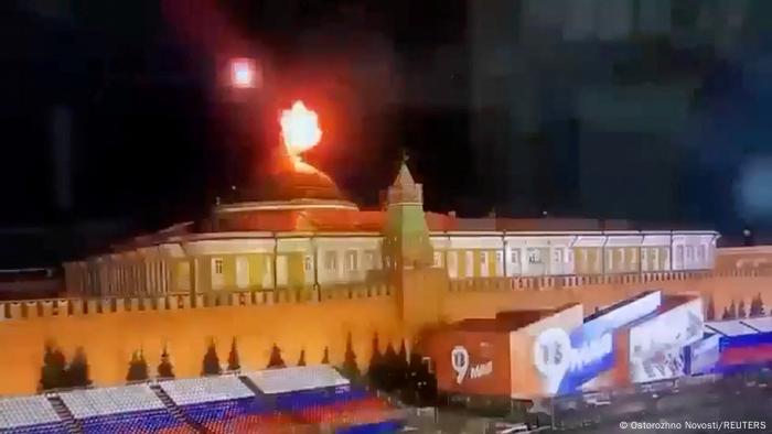 Derribo de un dron sobre el Kremlin (3 de mayo de 2023).