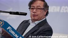 Madrid, Spain; 05.05.2023.- Gustavo Petro participates in a meeting with businessmen and journalists on his last day of official visit to Spain. The second vice president of the Spanish Government, Yolanda Díaz, invited the president to take up the challenge that both executives have the duty to promote common progressive agendas in international and Ibero-American forums. undertake a public-private collaboration to produce clean energy from both spheres. Petro emphasized the transformation in the consumption of cocaine and the new drugs that modify not only the market but also the situation of Colombian peasants. Photo: Juan Carlos Rojas