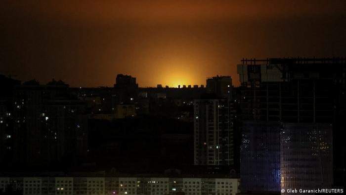 Imagen de bombardeos sobre Kiev.
