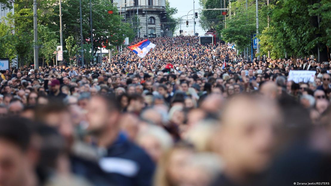 Протестот против насилство Белград Србија