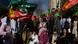 عمران خان کے حامی نو مئی کو احتجاج کرتے ہوئے عمران خان کے حامی نو مئی کو احتجاج کرتے ہوئے