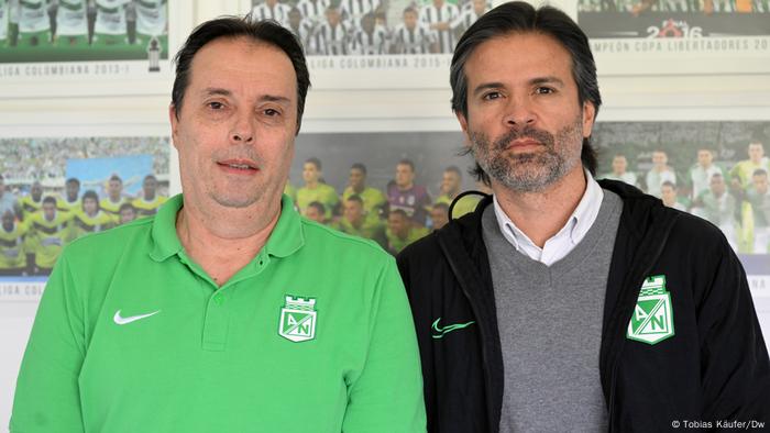 Klubchef Mauricio Navarro (l.) und Vizepräsident Benjamin Romero von Atletico Nacional im Porträt