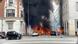A video image still shows several cars burning on a street in Milan, Italy following an explosion A video image still shows several cars burning on a street in Milan, Italy following an explosion