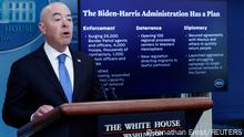 May 11, 2023. U.S. Secretary of Homeland Security Alejandro Mayorkas joins White House Press Secretary Karine Jean-Pierre for the daily press briefing at the White House in Washington, U.S. May 11, 2023. REUTERS/Jonathan Ernst