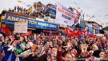 11.05.2023 *** Supporters of Turkish President Tayyip Erdogan attend a rally ahead of the May 14 presidential and parliamentary elections in Ankara, Turkey, May 11, 2023. REUTERS/Cagla Gurdogan