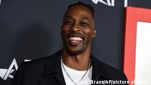 Dwight Howard arrives at the premiere of King Richard during the American Film Fest at the TCL Chinese Theatre on Sunday, Nov. 14, 2021, in Los Angeles. (Photo by Jordan Strauss/Invision/AP)