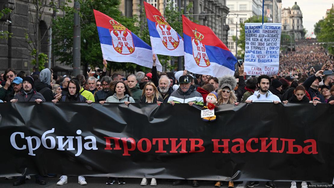 Demonstratë masive në Beograd 