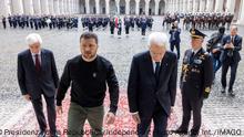 ROME - Volodymyr Zelensky received this morning by the President of the Republic Sergio Mattarella Editorial Usage Only PUBLICATIONxNOTxINxITA Copyright: xPresidenzaxdelaxRepubblicax/xfotx/xIPAx Agenzia_Fotogramma_FGR3838499