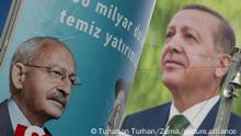 May 11, 2023, Ankara, Turkey: Campaign posters of the 13th Presidential candidate and Republican People's Party (CHP) Chairman Kemal K?l?Ã§daro?lu (L) and the President of the Republic of Turkey and Justice Development Party (AKP) President Recep Tayyip Erdo?an (R) are seen displayed. K?z?lay Square and streets are decorated with posters of two main candidates for the presidential and parliamentary elections, Recep Tayyip Erdogan and Kemal Kilicdaroglu. The Turkish general election will be held on May 14. (Credit Image: © Tunahan Turhan/SOPA Images via ZUMA Press Wire