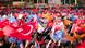 A sea of Turkish and AKP flags A sea of Turkish and AKP flags