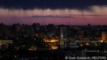 A view shows the Ukrainian capital at dawn during an air raid alert, amid Russia's attack on Ukraine, in Kyiv, Ukraine May 14, 2023. REUTERS/Gleb Garanich TPX IMAGES OF THE DAY 