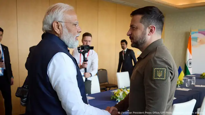 這是印度、烏克蘭兩位領導人，自俄烏戰爭以來的首次當面會晤。