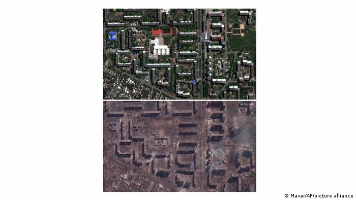 Ukraine Bakhmut |  Satellite image aftermath of the war