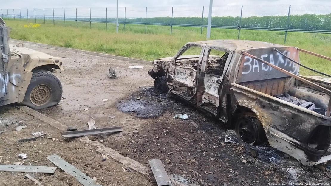 Spaljena i uništena vozila kod Belgoroda