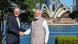 Modi, right, with Albanese pose for photographs against the backdrop of the Sydney Opera House Modi, right, with Albanese pose for photographs against the backdrop of the Sydney Opera House